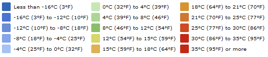 Temperature massime giornaliere (°C)