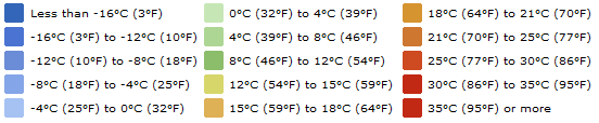 Temperature minime notturne (°C)